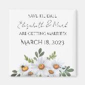 Daisy bruiloft Sparen de date magnet (Voorkant)