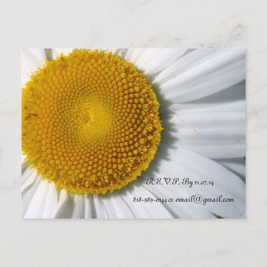 Daisy bruiloft uitnodigingen en gunsten (Achterkant)