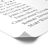 Daisy bruiloft-zitkaart. Landenbloemen Poster (Hoek)