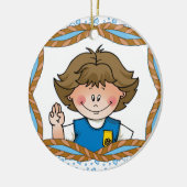 Daisy Brunette Keramisch Ornament (Links)