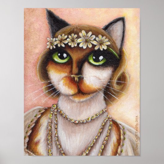 Daisy Buchanan Calico Cat Great Gatsby Roaring 20s Poster (Voorkant)