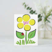 Daisy Bug Briefkaart (Staand voorkant)