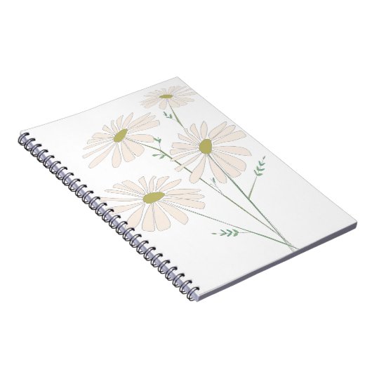 Daisy Bunch Delicate Daisy Dance - Witte Bloemen Notitieboek (Rechterzijde)
