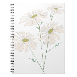 Daisy Bunch Delicate Daisy Dance - Witte Bloemen Notitieboek