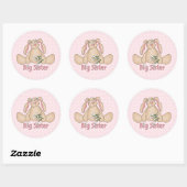 Daisy Bunny Big Sister Ronde Sticker (Vel)