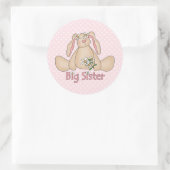 Daisy Bunny Big Sister Ronde Sticker (Tas)