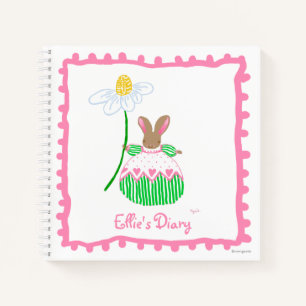 Daisy Bunny Diary 8,5 x 8,5-inch Spiral Notitieboe Notitieboek