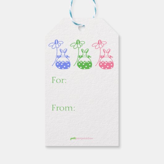 Daisy Bunny Gift Label Cadeaulabel (Achterkant)