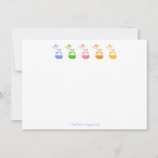 Daisy Bunny Note Cards Bedankkaart (Voorkant)