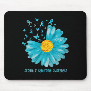 Daisy Butterfly Blauwgroen Ribbon Fragile X Syndro Muismat