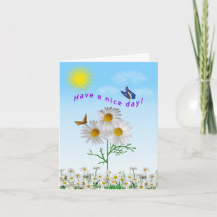 Daisy Butterfly Hebben een leuke dag Kaart