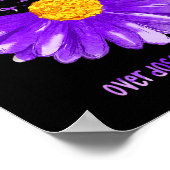 Daisy Butterfly Paars Ribbon Overdosering Bewustma Poster (Hoek)