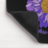 Daisy Butterfly Paarse Lint Overdose Awareness 3 Muismat (Hoek)