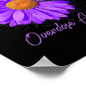 Daisy Butterfly Paarse Lint Overdose Awareness 4 Poster (Hoek)
