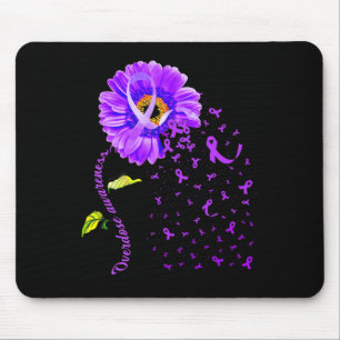 Daisy Butterfly Paarse Lint Overdose Awareness 5 Muismat