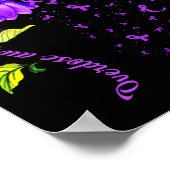 Daisy Butterfly Paarse Lint Overdose Awareness 5 Poster (Hoek)