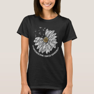 Daisy Butterfly Zebra Ribbon Neuroendocrine Cancer T-shirt