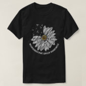 Daisy Butterfly Zebra Ribbon Neuroendocrine Cancer T-shirt (Design voorkant)