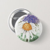 "Daisy"-Button Ronde Button 5,7 Cm (Voorkant /achterkant)