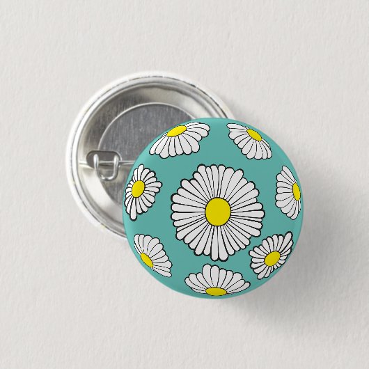 Daisy Buttonnen Ronde Button 3,2 Cm (Voorkant /achterkant)