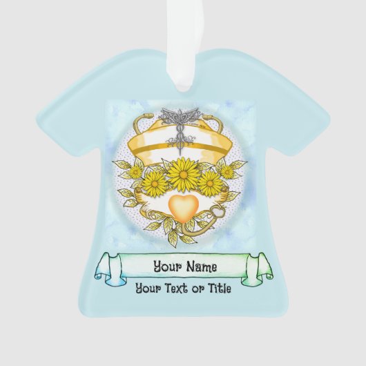 Daisy caduceus-verpleegkundige ornament (voorkant)