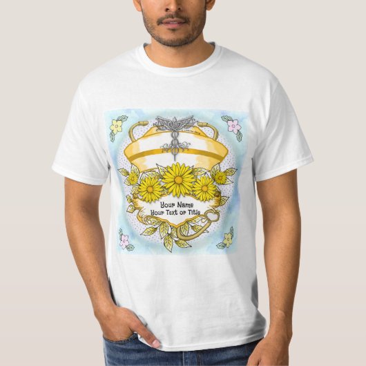 Daisy caduceus-verpleegkundige t-shirt (Voorkant)