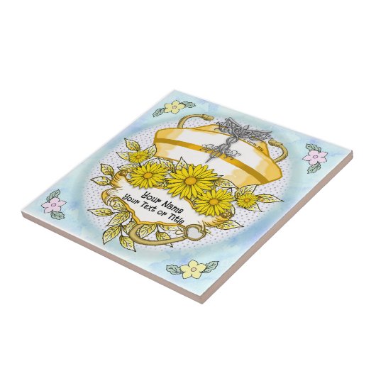 Daisy caduceus-verpleegkundige tegeltje (Zijkant)