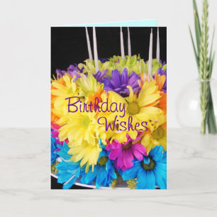 Daisy Cake Verjaardagskaart-aanpassen Kaart
