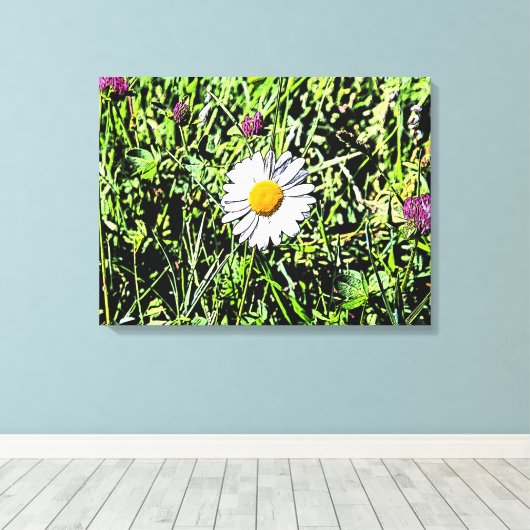 Daisy Canvas Afdruk (Insitu (Houten vloer))
