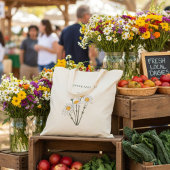Daisy Canvas Bag, Teacher Tote Bag