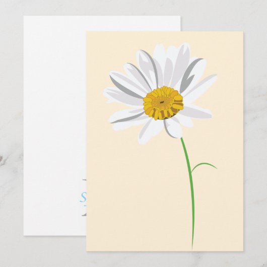 Daisy Card Bedankkaart (Voorkant / Achterkant)