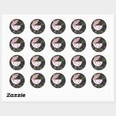Daisy Carriage Baby Invitation of Favor Sticker (Vel)