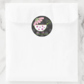 Daisy Carriage Baby Invitation of Favor Sticker (Tas)