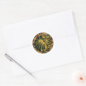 Daisy Cat Floral Cats tabby flower catruday Ronde Sticker (Envelop)