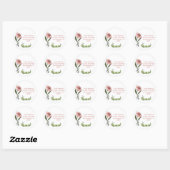 Daisy Caterpillar adreslabel Ronde Sticker (Vel)