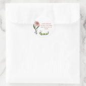 Daisy Caterpillar adreslabel Ronde Sticker (Tas)