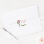 Daisy Caterpillar adreslabel Ronde Sticker (Envelop)