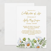 Daisy Celebration of Life Funeral Kaart (Voorkant / Achterkant)