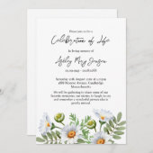 Daisy Celebration of Life Funeral Kaart (Voorkant / Achterkant)