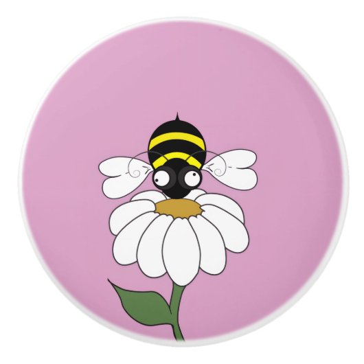 Daisy Ceramic Knob. Keramische Knop (Voorkant)