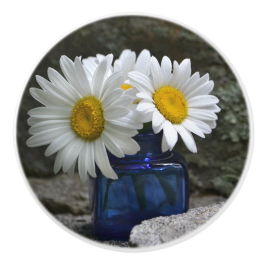 Daisy Ceramic Knob. Keramische Knop (Voorkant)