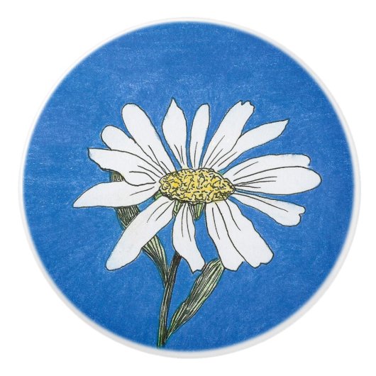 Daisy Ceramic Knob. Keramische Knop (Voorkant)