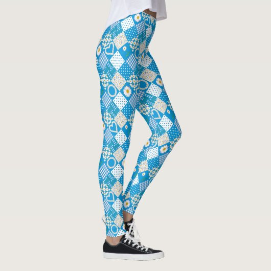 Daisy Chain Faux Patchwork om aan te passen Leggings (Rechts)