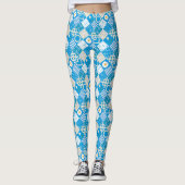 Daisy Chain Faux Patchwork om aan te passen Leggings (Voorkant)