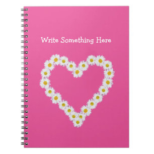 Daisy Chain Heart Spiral Notitieboek te personalis