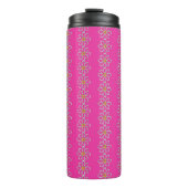 Daisy Chain hot pink Thermosbeker (Voorkant)