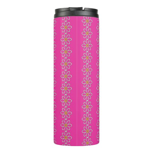 Daisy Chain hot pink Thermosbeker (Achterkant)