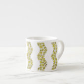 Daisy Chain Wiggly Flower Stripes geel Espresso Kop (Voorkant rechts)
