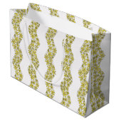 Daisy Chain Wiggly Flower Stripes geel Groot Cadeauzakje (Achterkant Gekanteld)