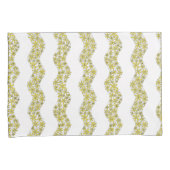 Daisy Chain Wiggly Flower Stripes geel Kussensloop (Voorkant-Rechts)